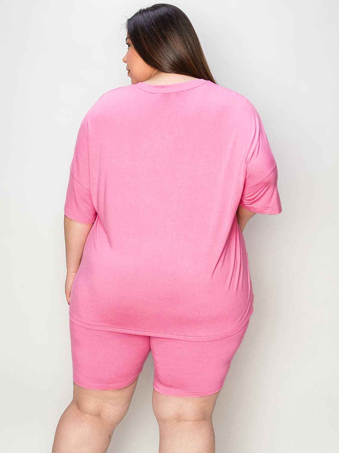 Basic Bae v-neck t-shirt & shorts set - Love Salve